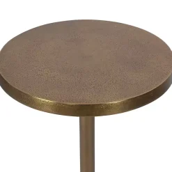 Kirklands Home Accent & End Tables|Metal Cylinder Base Cocktail Table Gold