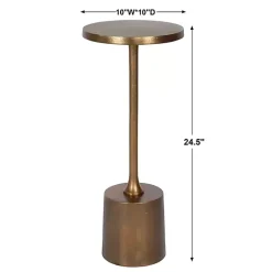 Kirklands Home Accent & End Tables|Metal Cylinder Base Cocktail Table Gold