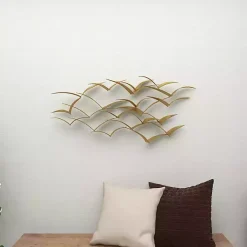 Kirklands Home Wall Plaques|Metal Flock of Birds Wall Plaque Gold