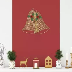 Outlet Metal Holiday Bells Wall Plaque Christmas Art & Wall Decor