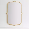 Kirklands Home Framed Mirrors|Gold Metal Scallop Linear Mirror