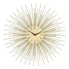 Kirklands Home Clocks|Gold Metal Sunburst Wall Clock