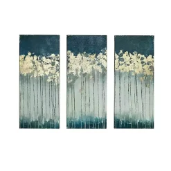 Kirklands Home Canvas Art|Gold Midnight Forest Canvas Art Prints, Set of 3