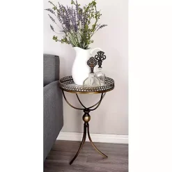 Kirklands Home Accent & End Tables|Mirror Top Metal Accent Table Gold