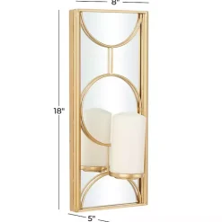 Outlet Gold Mirrored Geometric Sconce Sconces