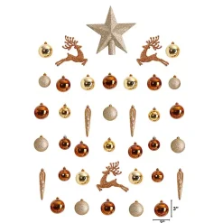 Hot 40-pc. Christmas Ornament & Star Topper Set Christmas Ornaments