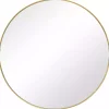 Kirklands Home Framed Mirrors|Gold Round Simple Frame Large Wall Mirror