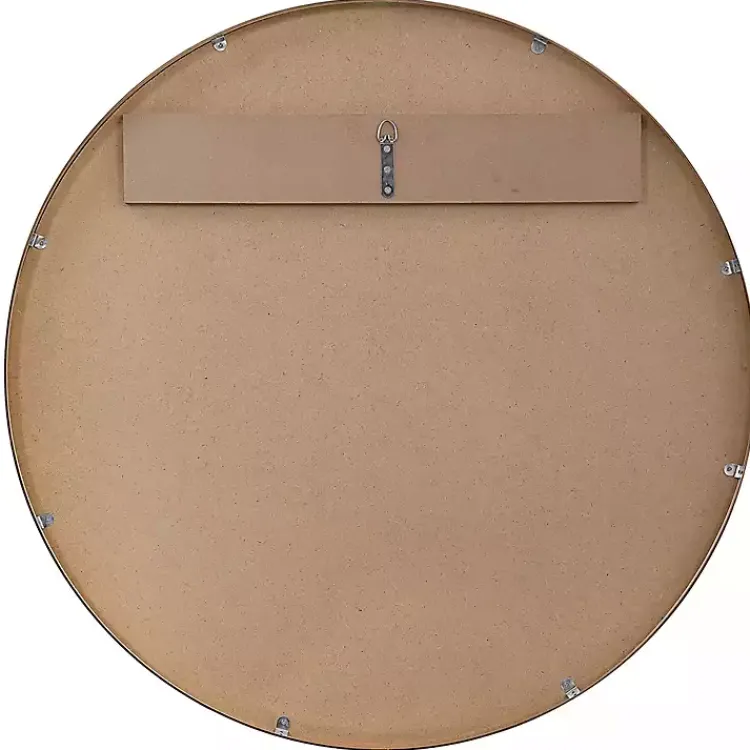 Kirklands Home Framed Mirrors|Round Simple Frame Medium Wall Mirror Gold