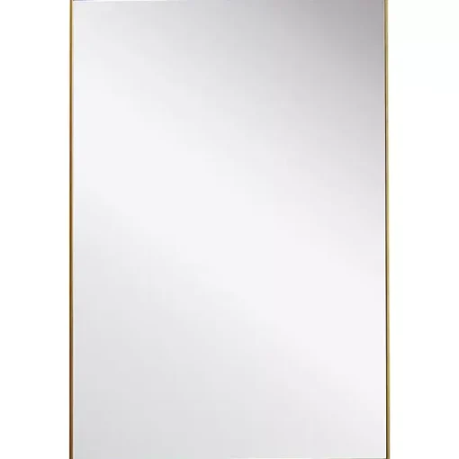 Kirklands Home Framed Mirrors|Simple Frame Rectangle Wall Mirror Gold