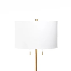Kirklands Home Floor Lamps|Gold Sleek Modern Floor Lamp White