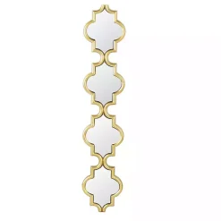 Kirklands Home Decorative Mirrors|Slim Stacked Trellis Wall Mirror Gold