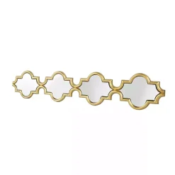 Kirklands Home Decorative Mirrors|Slim Stacked Trellis Wall Mirror Gold