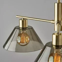 Kirklands Home Chandeliers & Pendant Lighting|Gold Smoked Glass Chandelier