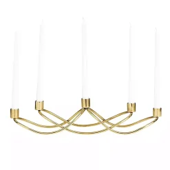 Clearance Stainless Steel Curved Candelabra Candle Holders