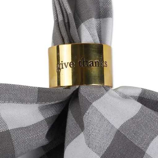 Best Gold Stamped Harvest Napkin Rings, Set of 4 Fall