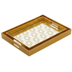 Online Sun Star 2-pc. Mirrored Tray Set Decorative Trays