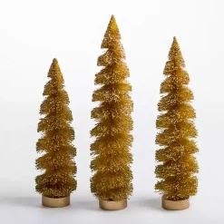 Online Swirl Bottle Brush Christmas Trees, Set of 3 Christmas Decorations