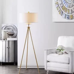 Kirklands Home Floor Lamps|Tripod Modern Floor Lamp Gold
