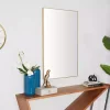 Kirklands Home Framed Mirrors|Gold Wood Rectangular Wall Mirror, 24x40 in.