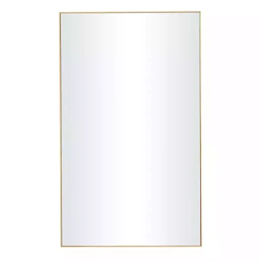 Kirklands Home Framed Mirrors|Gold Wood Rectangular Wall Mirror, 24x40 in.