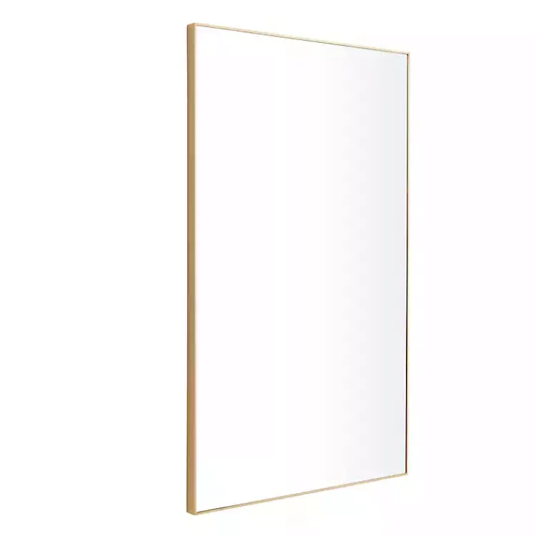 Kirklands Home Framed Mirrors|Gold Wood Rectangular Wall Mirror, 24x40 in.