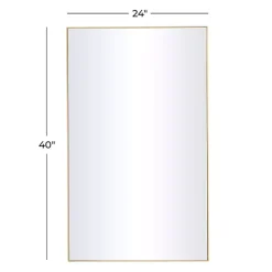 Kirklands Home Framed Mirrors|Gold Wood Rectangular Wall Mirror, 24x40 in.
