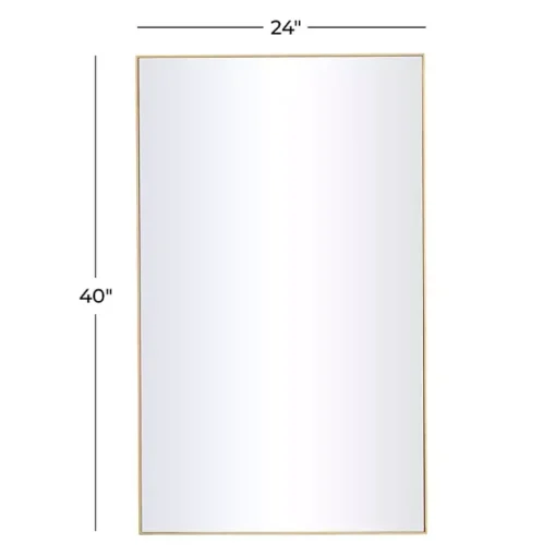Kirklands Home Framed Mirrors|Gold Wood Rectangular Wall Mirror, 24x40 in.