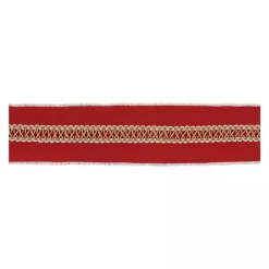 New Gold Zig Zag 5 yard Christmas Ribbons, Set of 2 Christmas Decorations