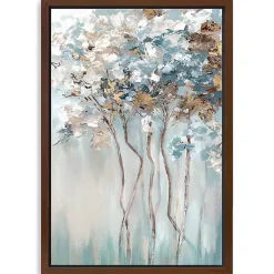 Kirklands Home Framed Art|Golden Blue Forest Framed Canvas Art Print