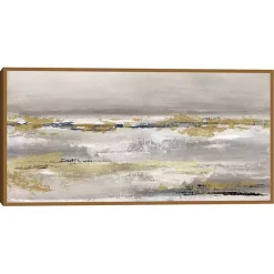Kirklands Home Canvas Art|Golden Fog Framed Canvas Art Print Multi