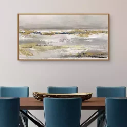 Kirklands Home Canvas Art|Golden Fog Framed Canvas Art Print Multi