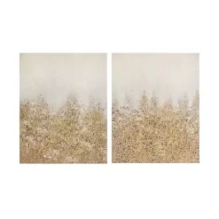 Kirklands Home Canvas Art|en Glimmer Canvas Art Prints, Set of 2 Gold