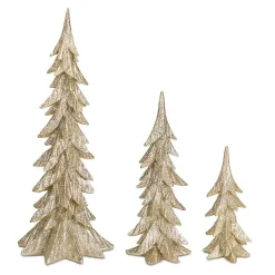 Discount Golden Glitter Tabletop Ever Trees, Set of 3 Christmas Decorations