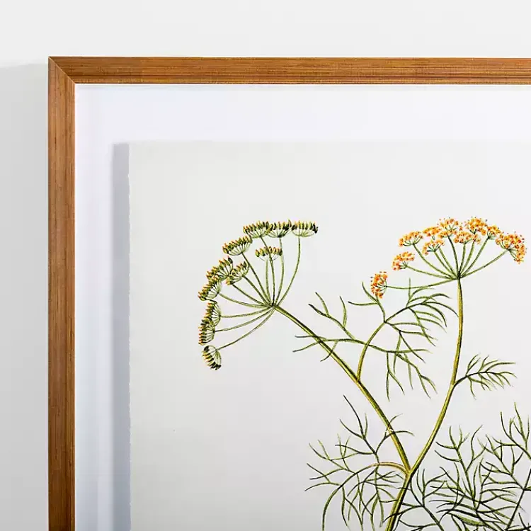 Kirklands Home Framed Art|Golden Leaves Herbs Dill Framed Art Print