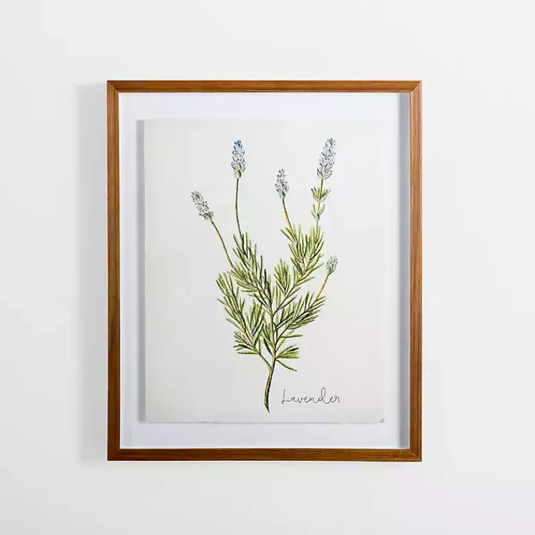 Kirklands Home Framed Art|Golden Leaves Herbs Lavender Framed Art Print