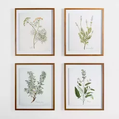 Kirklands Home Framed Art|Golden Leaves Herbs Lavender Framed Art Print