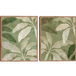 Kirklands Home Canvas Art|Golden Palms Framed Canvas Art Prints, Set of 2