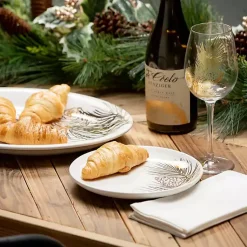 Discount Golden Winter Pine Branch Serving Platter Christmas Dining & Entertaining