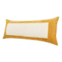 Discount Golden Yellow Riviera Braided Frame Lumbar Pillow Pillows