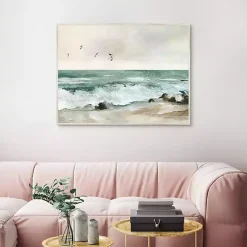 Kirklands Home Canvas Art|Graceful Sea Framed Canvas Art Print