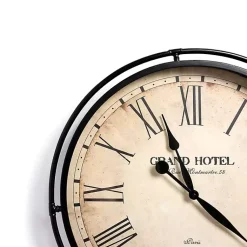 Kirklands Home Clocks|Grand Hotel Metal Wall Clock