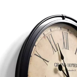 Kirklands Home Clocks|Grand Hotel Metal Wall Clock