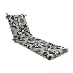 Kirklands Home Outdoor Cushions & Pillows|Graphite Floral Outdoor Chaise Cushion