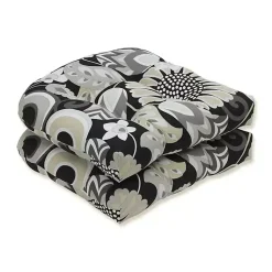 Kirklands Home Outdoor Cushions & Pillows|Graphite Floral Outdoor Seat Cushions, Set of 2