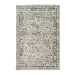 Kirklands Home Area Rugs|Graphite Rosette Area Rug, 7x9 Gray