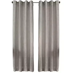 Kirklands Home Curtains & Drapes|Graphite Stripe Single Curtain Panel, 84 in.