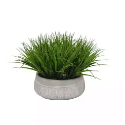 Online Grass Arrangement in Gray Ceramic Bowl Arrangements & Greenery