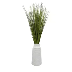 Outlet Grass Arrangement in Ringed White Pot, 36 in. Arrangements & Greenery