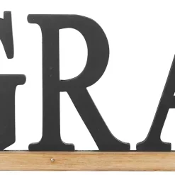 Kirklands Home Wall Quotes & Signs|Grateful Wood Wall Plaque Black