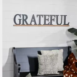 Kirklands Home Wall Quotes & Signs|Grateful Wood Wall Plaque Black